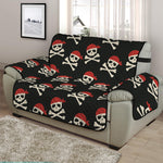 Pirate Skull Crossbones Pattern Print Half Sofa Protector