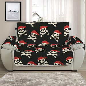 Pirate Skull Crossbones Pattern Print Half Sofa Protector