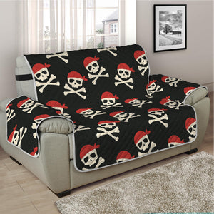 Pirate Skull Crossbones Pattern Print Half Sofa Protector