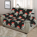 Pirate Skull Crossbones Pattern Print Half Sofa Protector