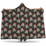 Pirate Skull Crossbones Pattern Print Hooded Blanket