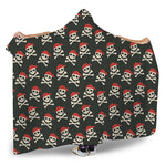 Pirate Skull Crossbones Pattern Print Hooded Blanket