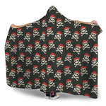 Pirate Skull Crossbones Pattern Print Hooded Blanket