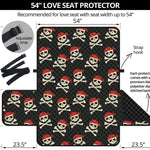 Pirate Skull Crossbones Pattern Print Loveseat Protector