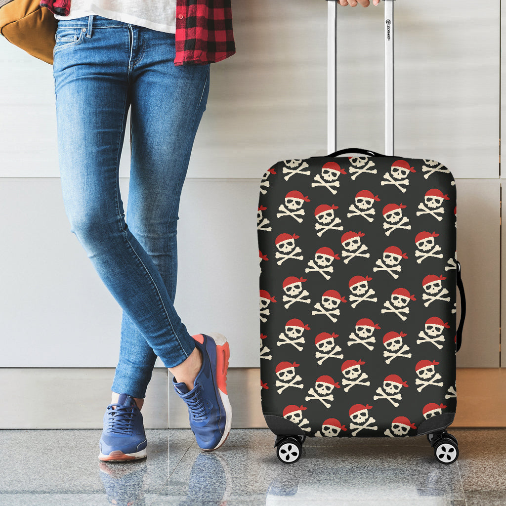 Pirate Skull Crossbones Pattern Print Luggage Cover