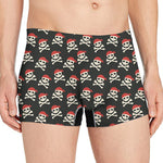 Pirate Skull Crossbones Pattern Print Men's Boxer Briefs