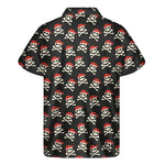 Pirate Skull Crossbones Pattern Print Men's Short Sleeve Shirt