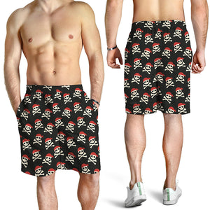 Pirate Skull Crossbones Pattern Print Men's Shorts