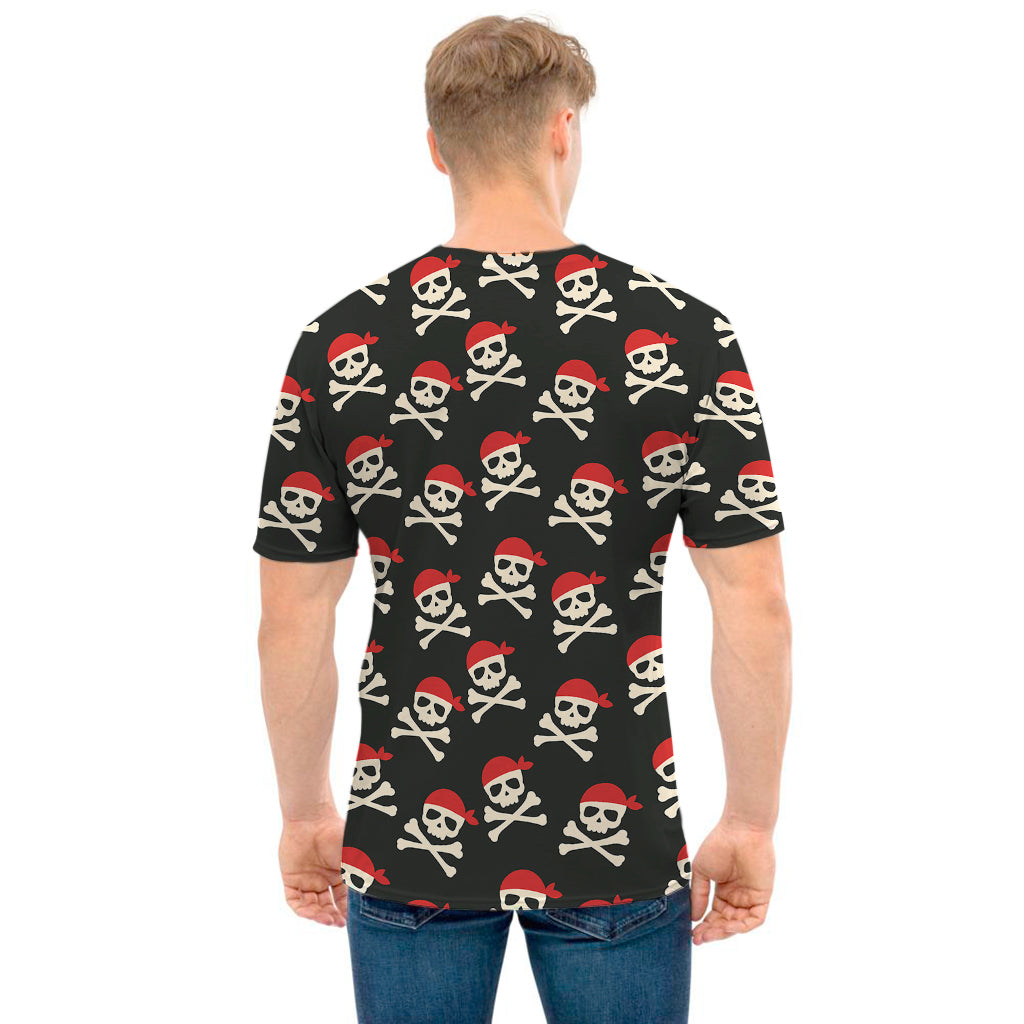 Pirate Skull Crossbones Pattern Print Men's T-Shirt