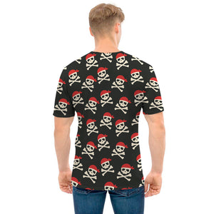 Pirate Skull Crossbones Pattern Print Men's T-Shirt