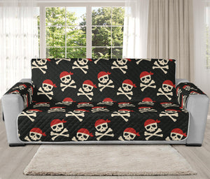 Pirate Skull Crossbones Pattern Print Oversized Sofa Protector