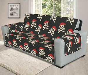 Pirate Skull Crossbones Pattern Print Oversized Sofa Protector