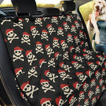 Pirate Skull Crossbones Pattern Print Pet Car Back Seat Cover