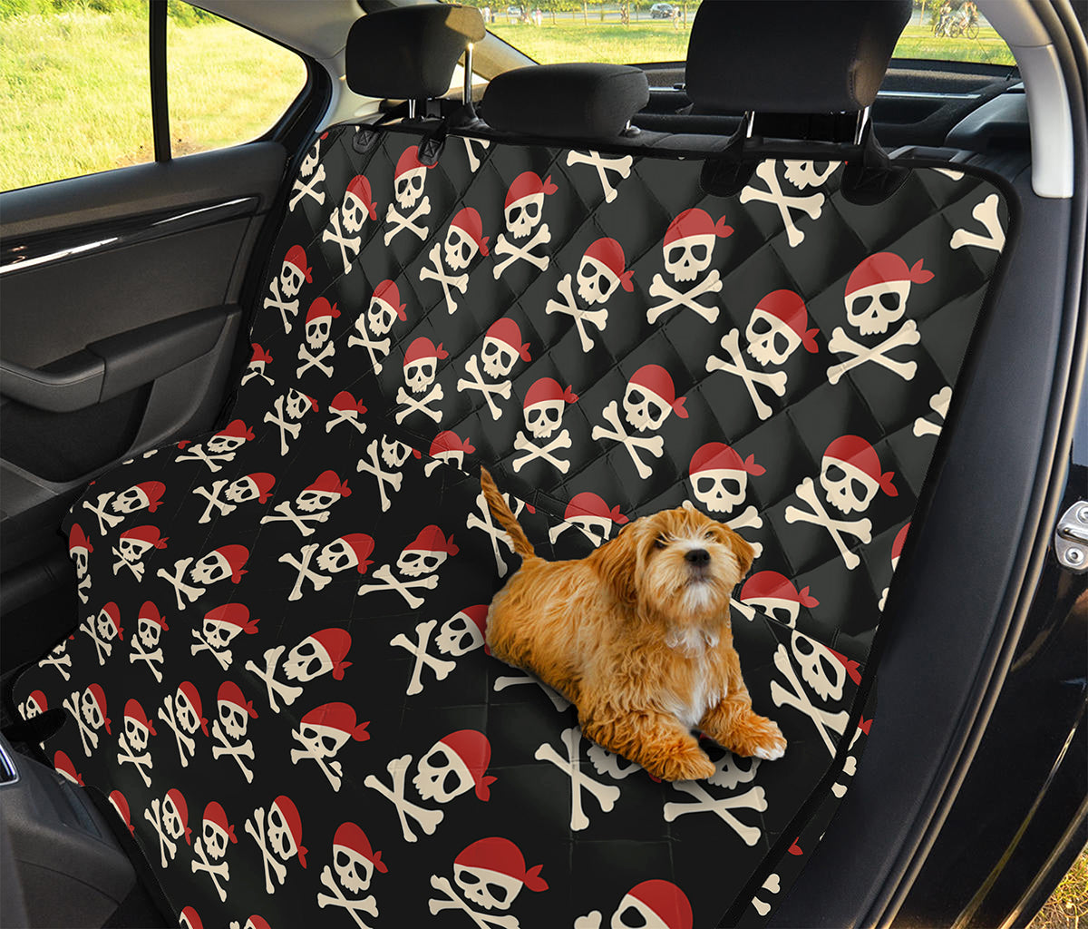 Pirate Skull Crossbones Pattern Print Pet Car Back Seat Cover