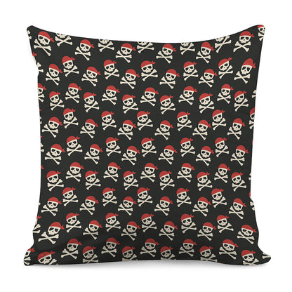 Pirate Skull Crossbones Pattern Print Pillow Cover