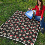 Pirate Skull Crossbones Pattern Print Quilt