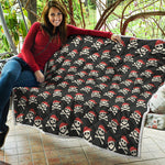 Pirate Skull Crossbones Pattern Print Quilt