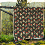 Pirate Skull Crossbones Pattern Print Quilt