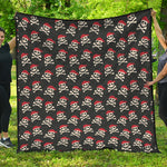 Pirate Skull Crossbones Pattern Print Quilt