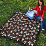 Pirate Skull Crossbones Pattern Print Quilt