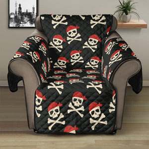 Pirate Skull Crossbones Pattern Print Recliner Protector