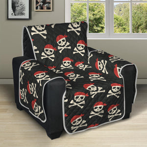 Pirate Skull Crossbones Pattern Print Recliner Protector