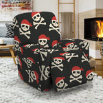 Pirate Skull Crossbones Pattern Print Recliner Slipcover