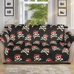 Pirate Skull Crossbones Pattern Print Sofa Protector