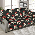 Pirate Skull Crossbones Pattern Print Sofa Protector