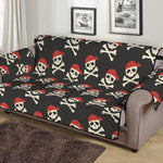 Pirate Skull Crossbones Pattern Print Sofa Protector