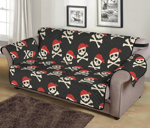 Pirate Skull Crossbones Pattern Print Sofa Protector