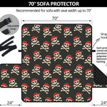 Pirate Skull Crossbones Pattern Print Sofa Protector