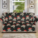 Pirate Skull Crossbones Pattern Print Sofa Protector