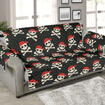 Pirate Skull Crossbones Pattern Print Sofa Protector