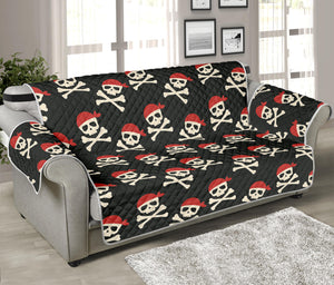 Pirate Skull Crossbones Pattern Print Sofa Protector