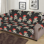 Pirate Skull Crossbones Pattern Print Sofa Protector