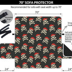 Pirate Skull Crossbones Pattern Print Sofa Protector