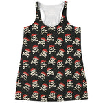 Pirate Skull Crossbones Pattern Print Women's Racerback Tank Top