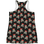 Pirate Skull Crossbones Pattern Print Women's Racerback Tank Top