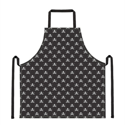 Pirate Skull Symbol Pattern Print Apron