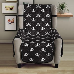 Pirate Skull Symbol Pattern Print Armchair Protector