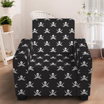 Pirate Skull Symbol Pattern Print Armchair Slipcover