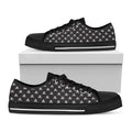 Pirate Skull Symbol Pattern Print Black Low Top Sneakers