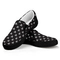 Pirate Skull Symbol Pattern Print Black Slip On Sneakers