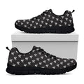 Pirate Skull Symbol Pattern Print Black Running Shoes