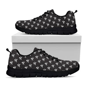 Pirate Skull Symbol Pattern Print Black Sneakers