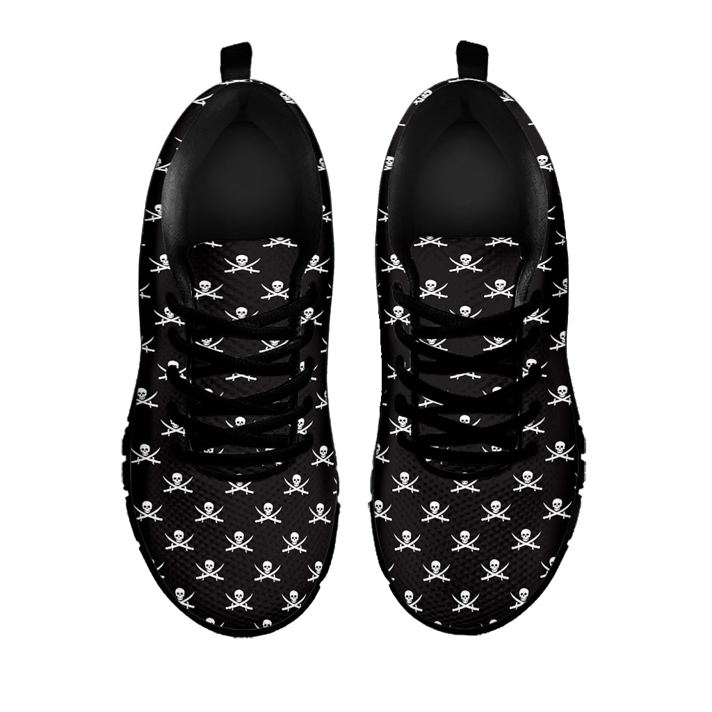 Pirate Skull Symbol Pattern Print Black Sneakers