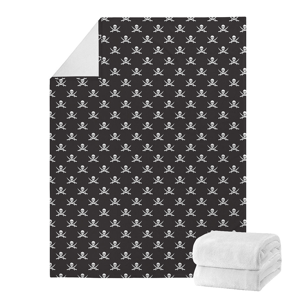 Pirate Skull Symbol Pattern Print Blanket