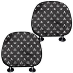 Pirate Skull Symbol Pattern Print Car Headrest Covers