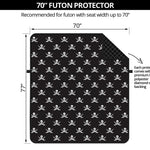 Pirate Skull Symbol Pattern Print Futon Protector